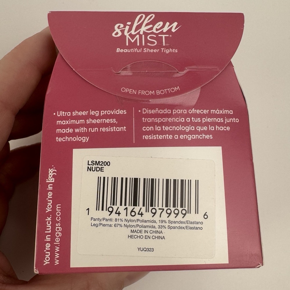 L'eggs Silken Mist Control Top Pantyhose Nude Sz Q 2-Pair New - Picture 3 of 6